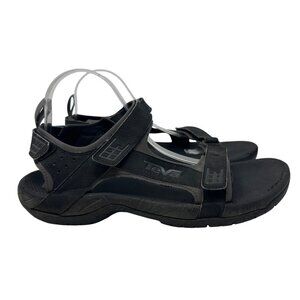 Teva Mens Minam Black Adjustable Strap Outdoor Sandals Size 10